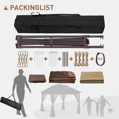 Gazebo pliant en acier Cozywor 11 pi x 11 pi avec moustiquaire