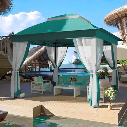 Gazebo pliant en acier Cozywor 11 pi x 11 pi avec moustiquaire