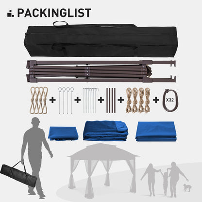 Gazebo pliant en acier Cozywor 11 pi x 11 pi avec moustiquaire