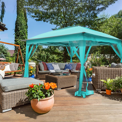 Gazebo pliant en acier Cozywor 11 pi x 11 pi avec moustiquaire