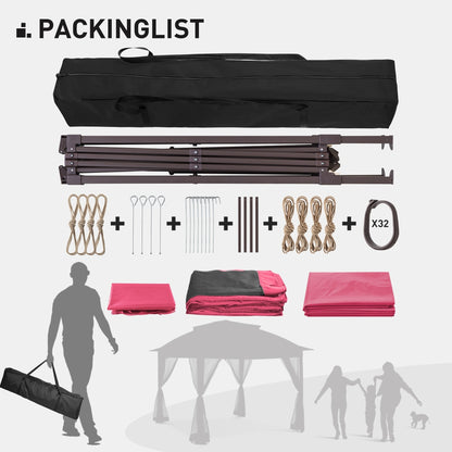 Gazebo pliant en acier Cozywor 11 pi x 11 pi avec moustiquaire