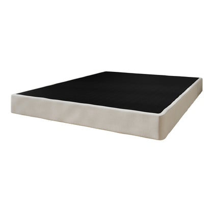 Sommier à lattes en bois massif CraftPorch de 12,7 cm (5 po) avec housse en lin gris chaud