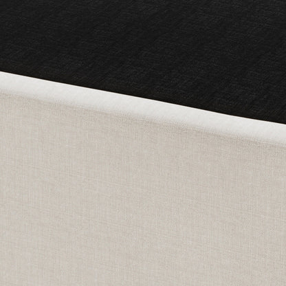 Sommier à lattes en bois massif CraftPorch de 12,7 cm (5 po) avec housse en lin gris chaud