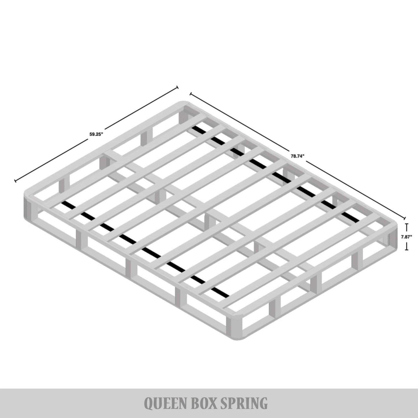 Sommier à lattes en bois massif CraftPorch de 20 cm (8 pouces)