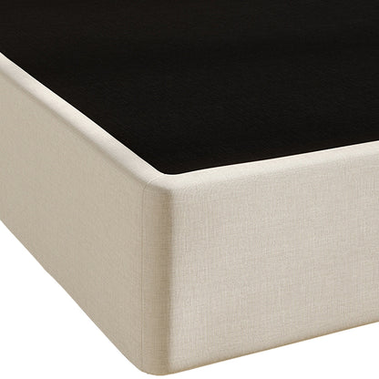 Sommier en métal recouvert de lin CraftPorch