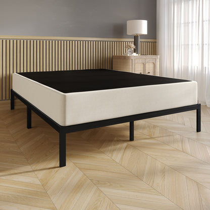 Sommier en métal recouvert de lin CraftPorch