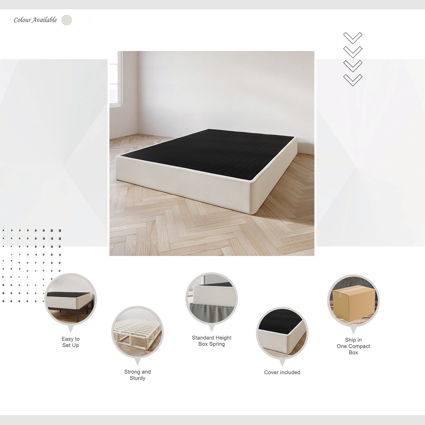 Sommier à lattes en bois massif CraftPorch de 20 cm (8 pouces)