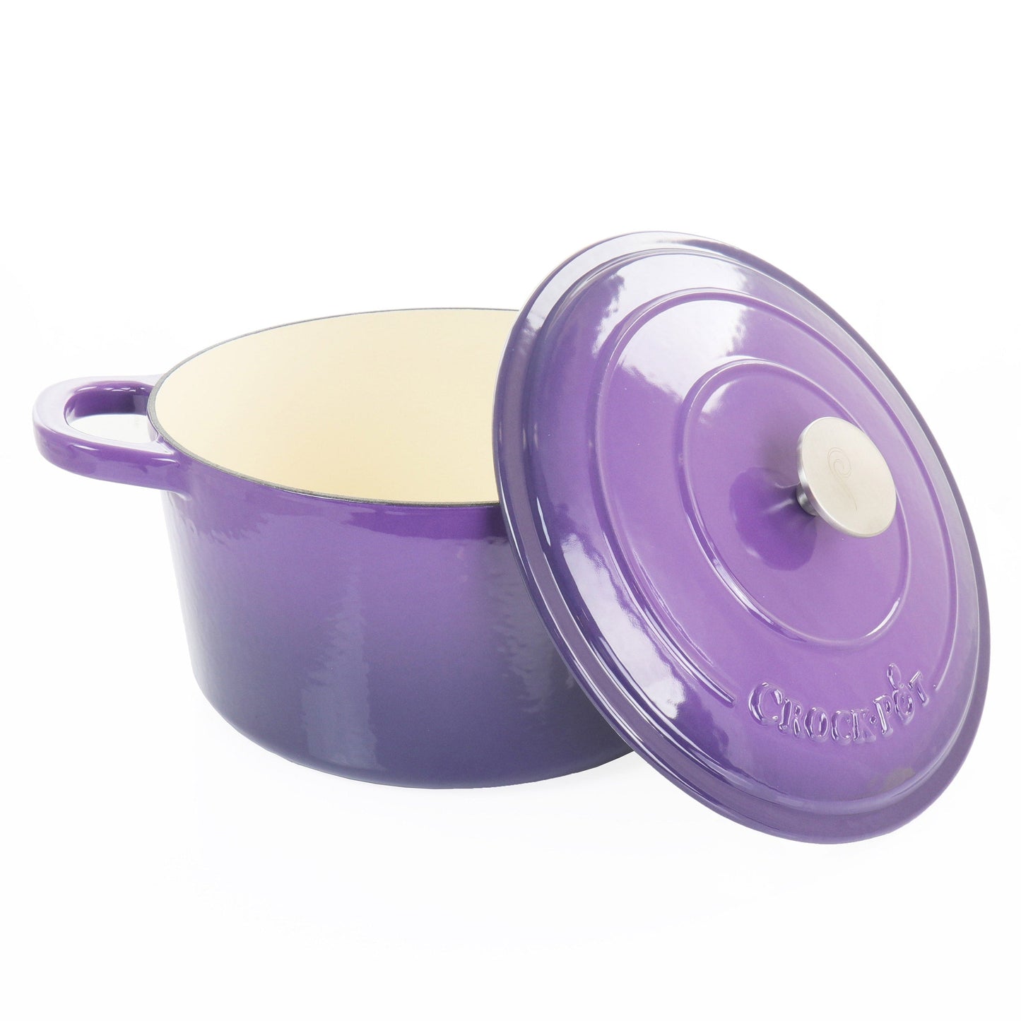 Cocotte en fonte émaillée Crock-Pot Artisan 2 pièces de 5 pintes avec couvercle, couleur lavande