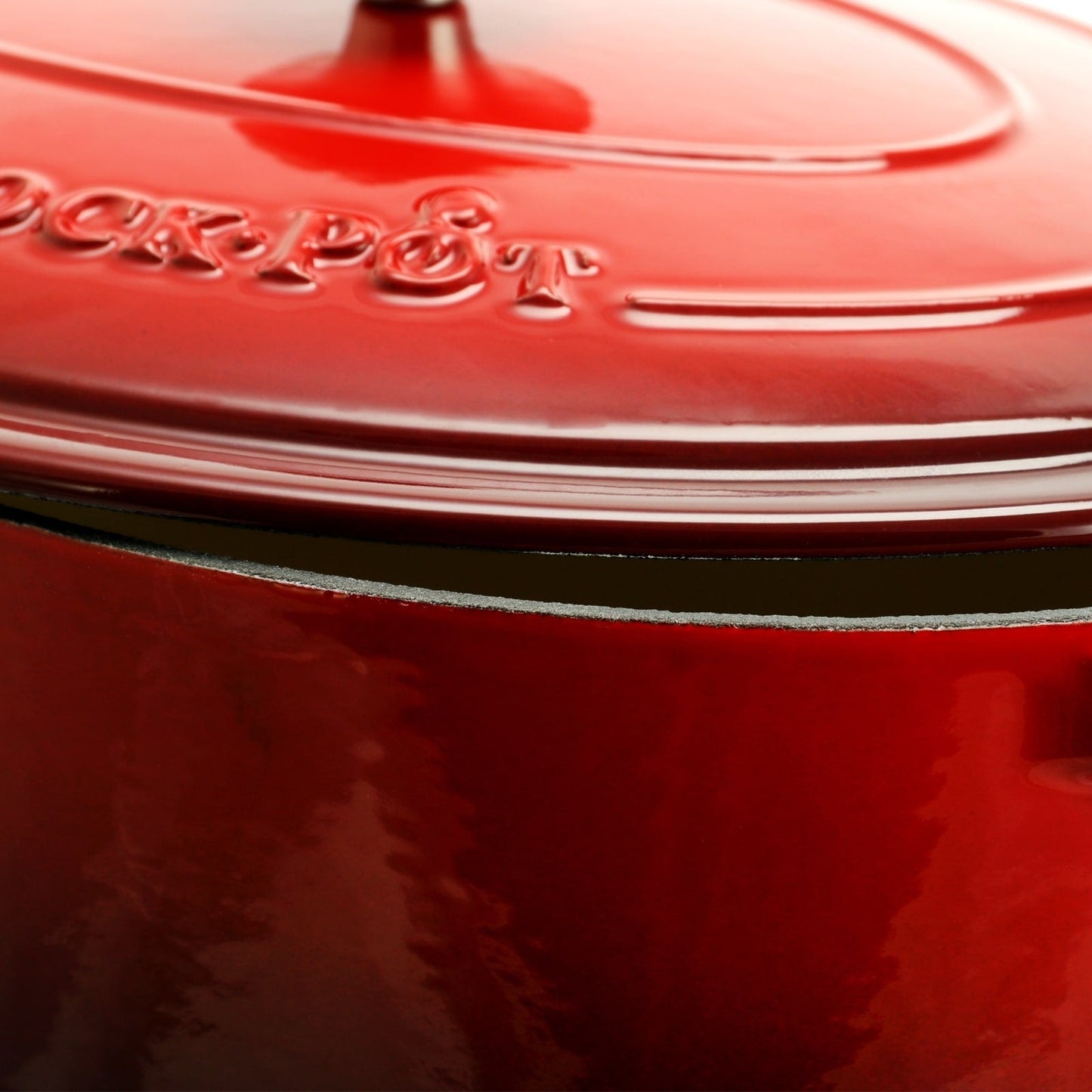 Cocotte ovale en fonte émaillée Crock Pot Artisan de 7 pintes, couleur rouge écarlate