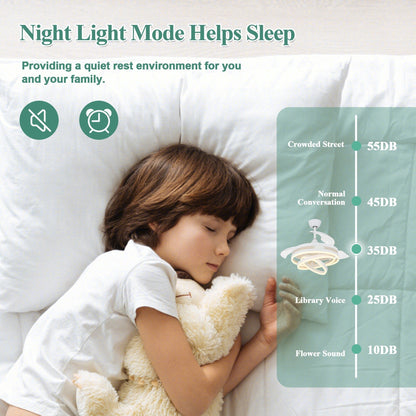 Ventilateur de plafond rétractable Cusp Barn 42 avec éclairage et télécommande, forme DIY, ventilateur moderne silencieux à moteur CC et plafonnier LED