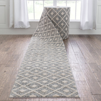 Tapis de couloir/escalier moderne Harlow Trellis sur mesure