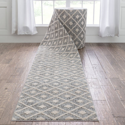 Tapis de couloir/escalier moderne Harlow Trellis sur mesure