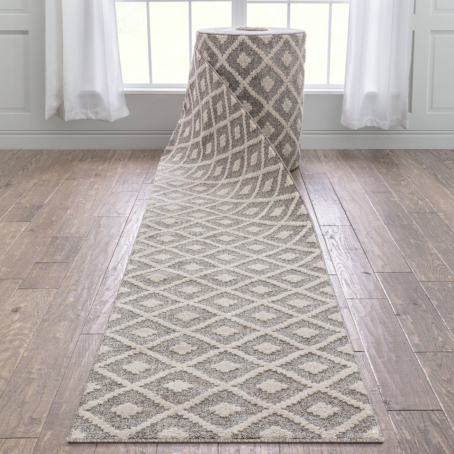 Tapis de couloir/escalier moderne Harlow Trellis sur mesure