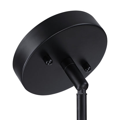 Lustre tambour en rotin noir Cynthia à 4 lumières - 56 cm (22 po) de largeur