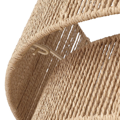 Lustre tambour en rotin naturel Cynthia à 4 lumières - 56 cm (22 po) de largeur