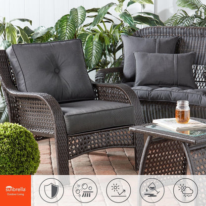 Ensemble de 2 coussins d'extérieur Sunbrella Premium pour siège profond
