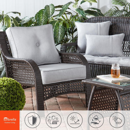 Ensemble de 2 coussins d'extérieur Sunbrella Premium pour siège profond
