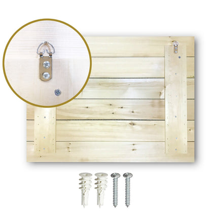 Designart Coral Teal Bold Mountains Landscape, impression moderne sur bois de pin naturel