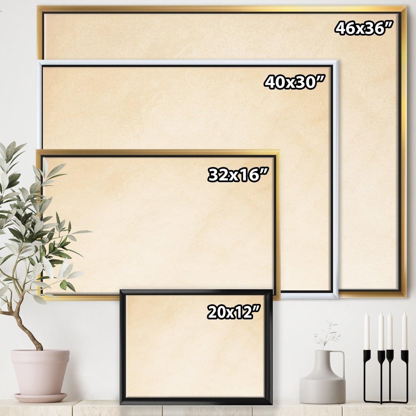 Designart Côte Vagues Bleues Aquarelle Style Ferme Moderne Toile Encadrée