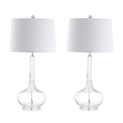 Lampe de table LED Diamante 28,5 en verre en forme de larme, rose (lot de 2) par JONATHAN Y
