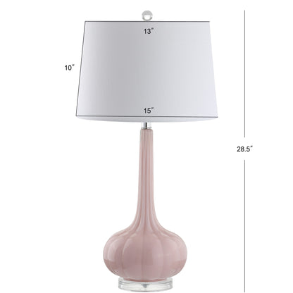 Lampe de table LED Diamante 28,5 en verre en forme de larme, rose (lot de 2) par JONATHAN Y