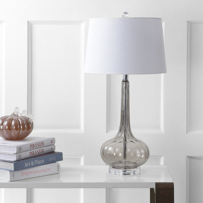 Lampe de table LED Diamante 28,5 en verre en forme de larme, rose (lot de 2) par JONATHAN Y