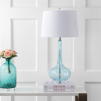 Lampe de table LED Diamante 28,5 en verre en forme de larme, rose (lot de 2) par JONATHAN Y