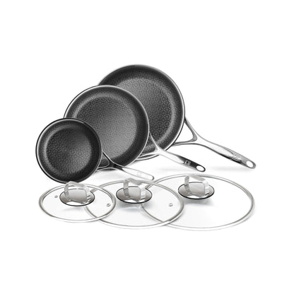 Ensemble de 6 poêles à frire antiadhésives hybrides DiamondClad