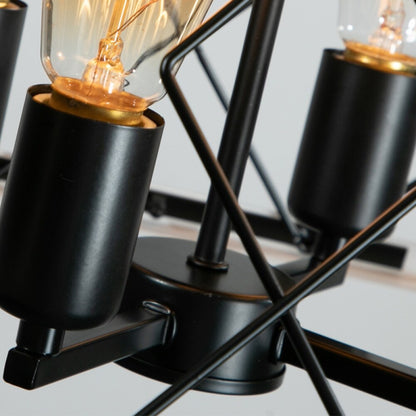 Lustre de ferme à 4 lumières à intensité variable pour salle à manger (ampoule non incluse)