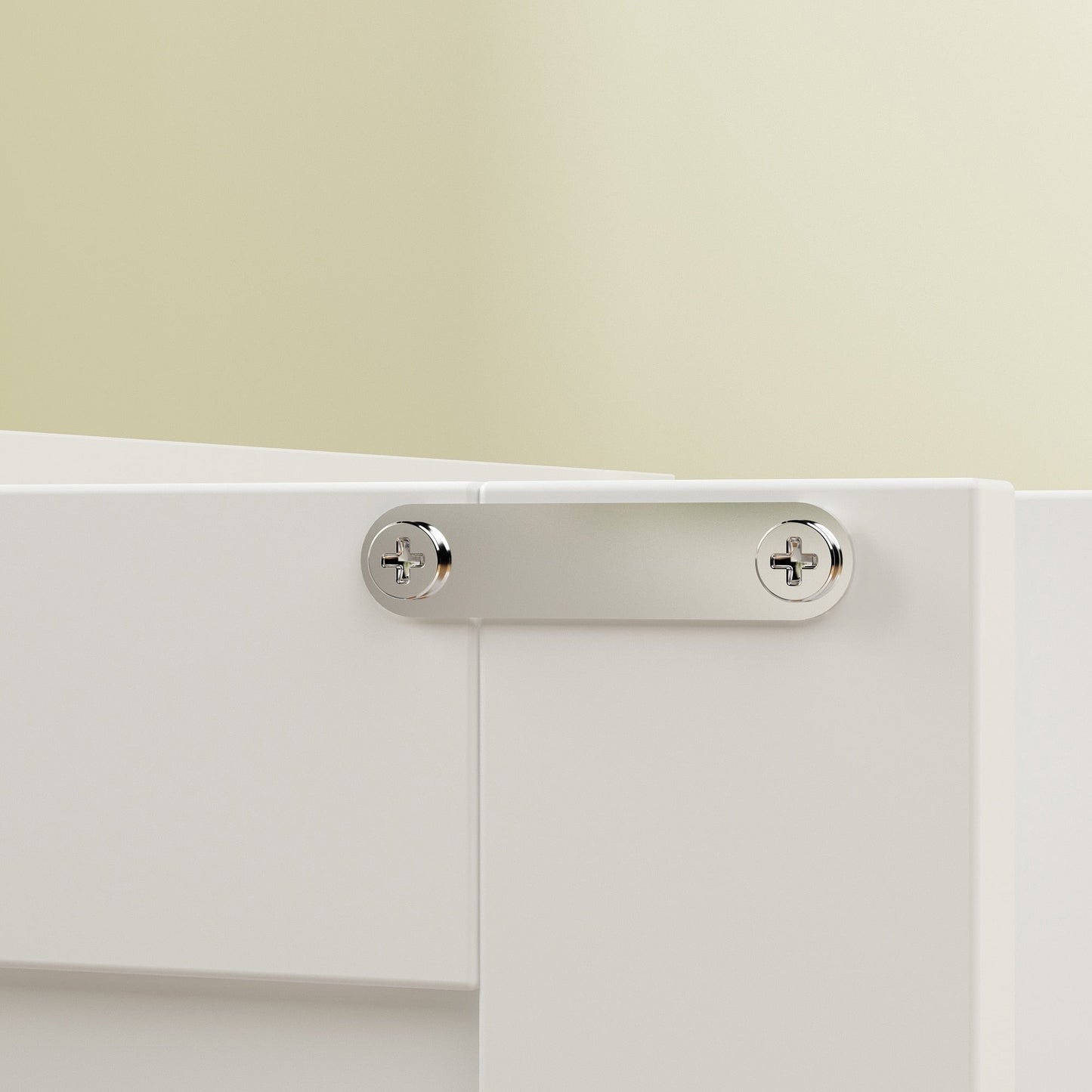 Meubles dissimulant la litière pour chat dans une salle de bain privée pour animaux de compagnie