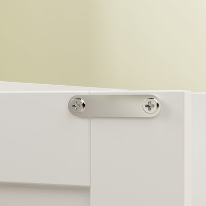 Meubles dissimulant la litière pour chat dans une salle de bain privée pour animaux de compagnie