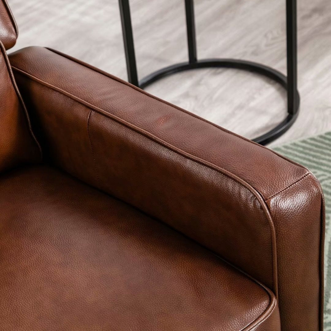 Fauteuil inclinable à dossier inclinable, fauteuil en tissu avec accoudoirs et rivets décoratifs, fauteuil d'appoint pour canapé une place