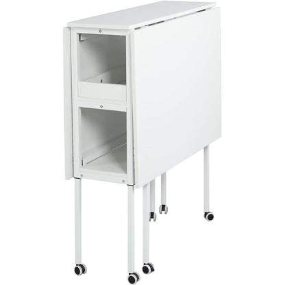 Table de bricolage réglable en hauteur avec étagères de rangement, table de découpe pliante et mobile pour la maison, le bureau, l'atelier de couture ou de loisirs créatifs