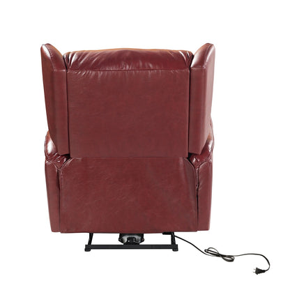Fauteuil inclinable électrique Eduardo en cuir véritable avec port USB (lot de 2)