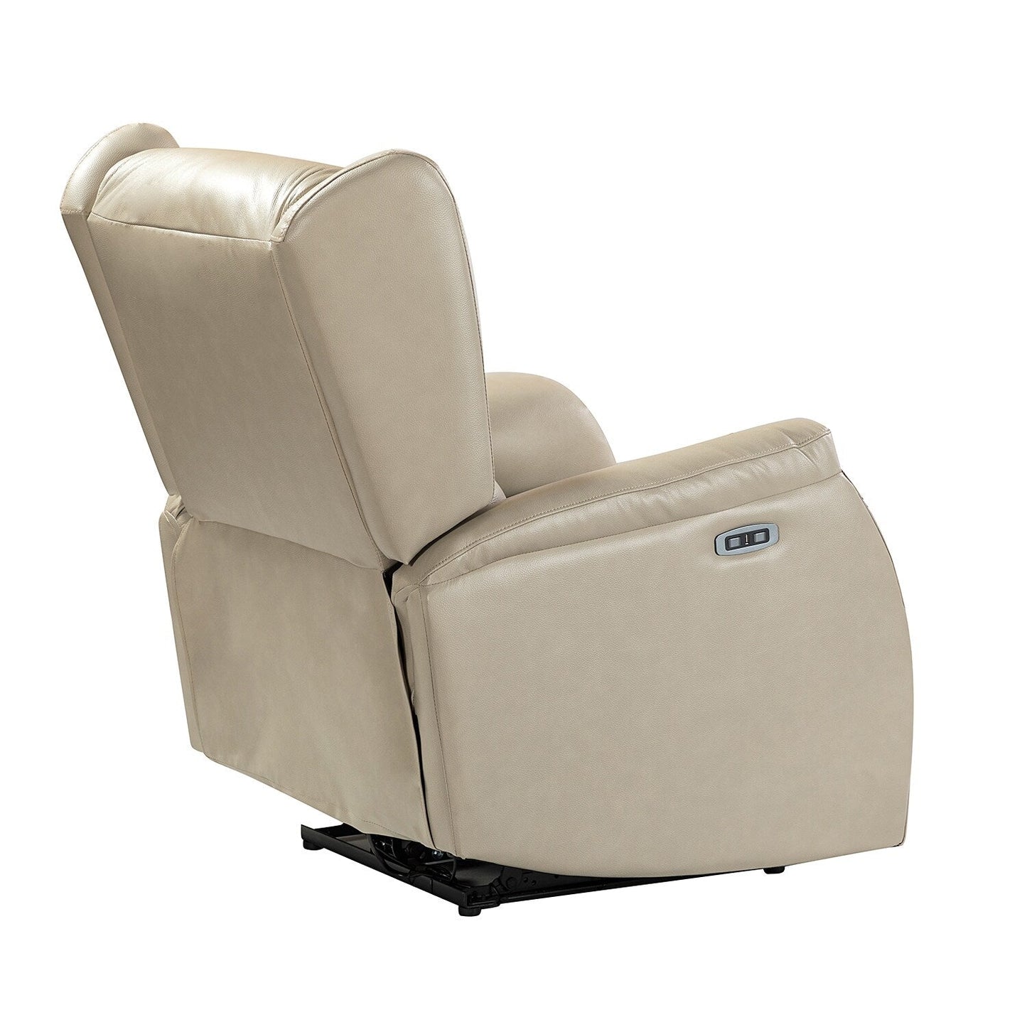 Fauteuil inclinable électrique Eduardo en cuir véritable avec port USB (lot de 2)