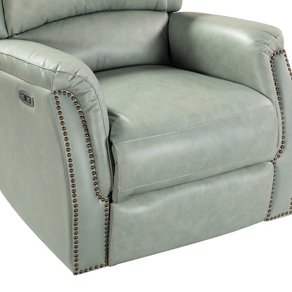 Fauteuil inclinable électrique Eduardo en cuir véritable avec port USB (lot de 2)