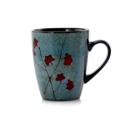 Service de table 16 pièces en grès bleu Elama Floral Accents