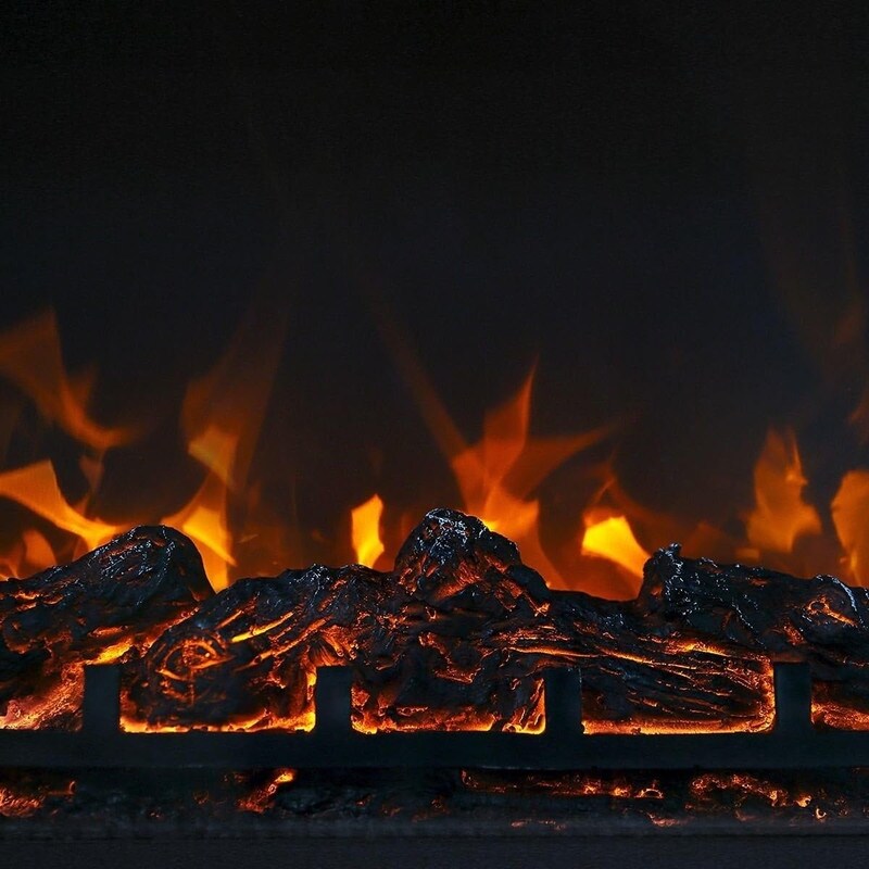 Foyer électrique encastrable avec chauffage réglable, luminosité, minuterie et protection contre la surchauffe, 1400 W, homologué CSA