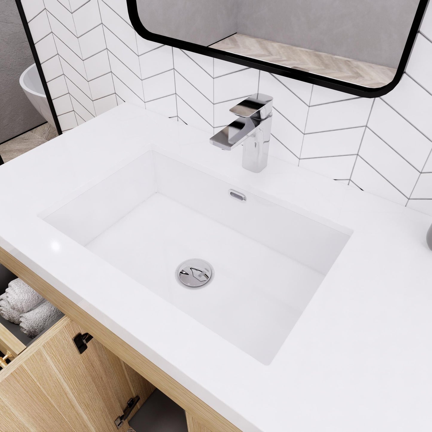 Meuble-lavabo autoportant Eliza 72 po avec double vasque