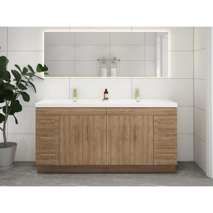 Meuble-lavabo autoportant Eliza 72 po avec double vasque