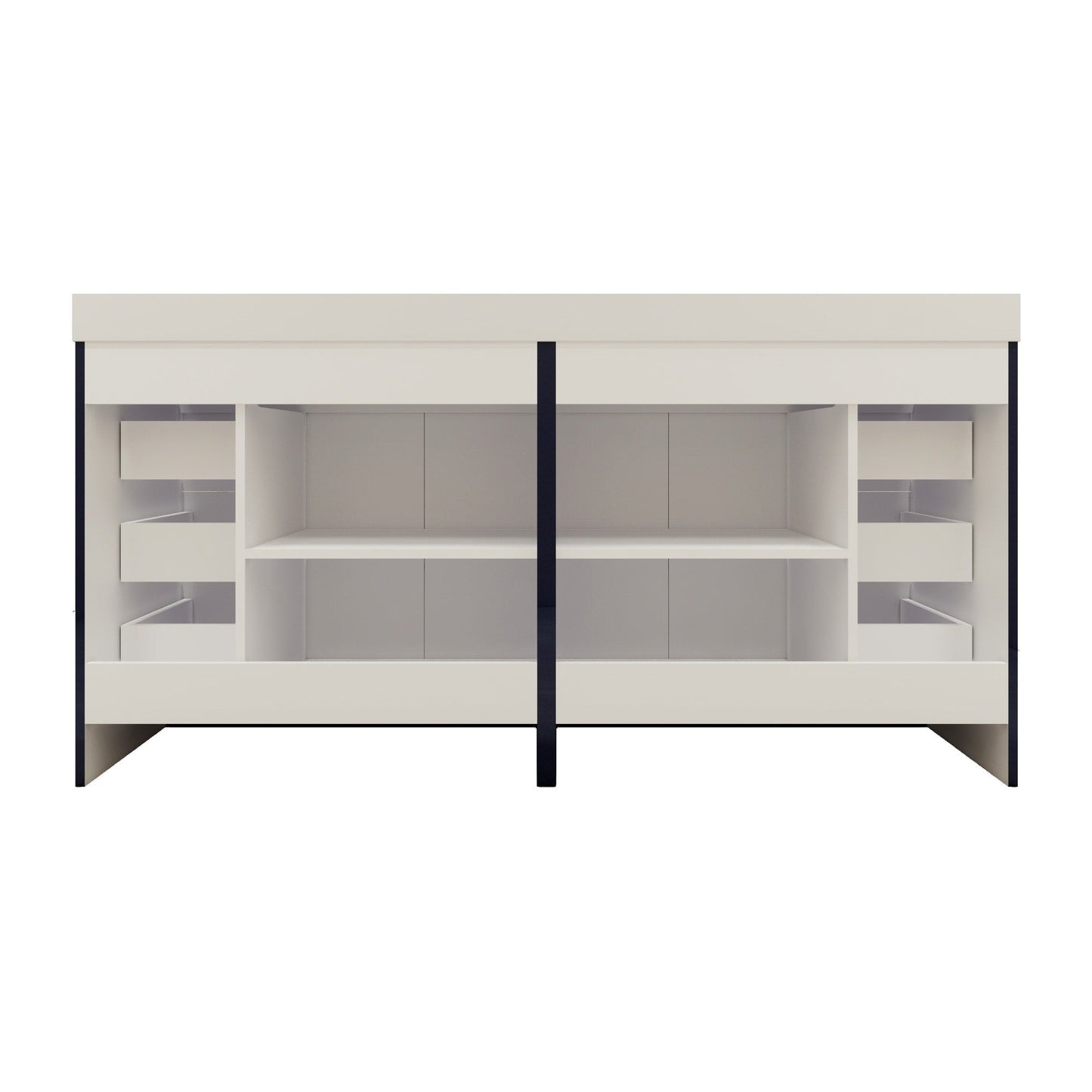 Meuble-lavabo autoportant Eliza 72 po avec double vasque