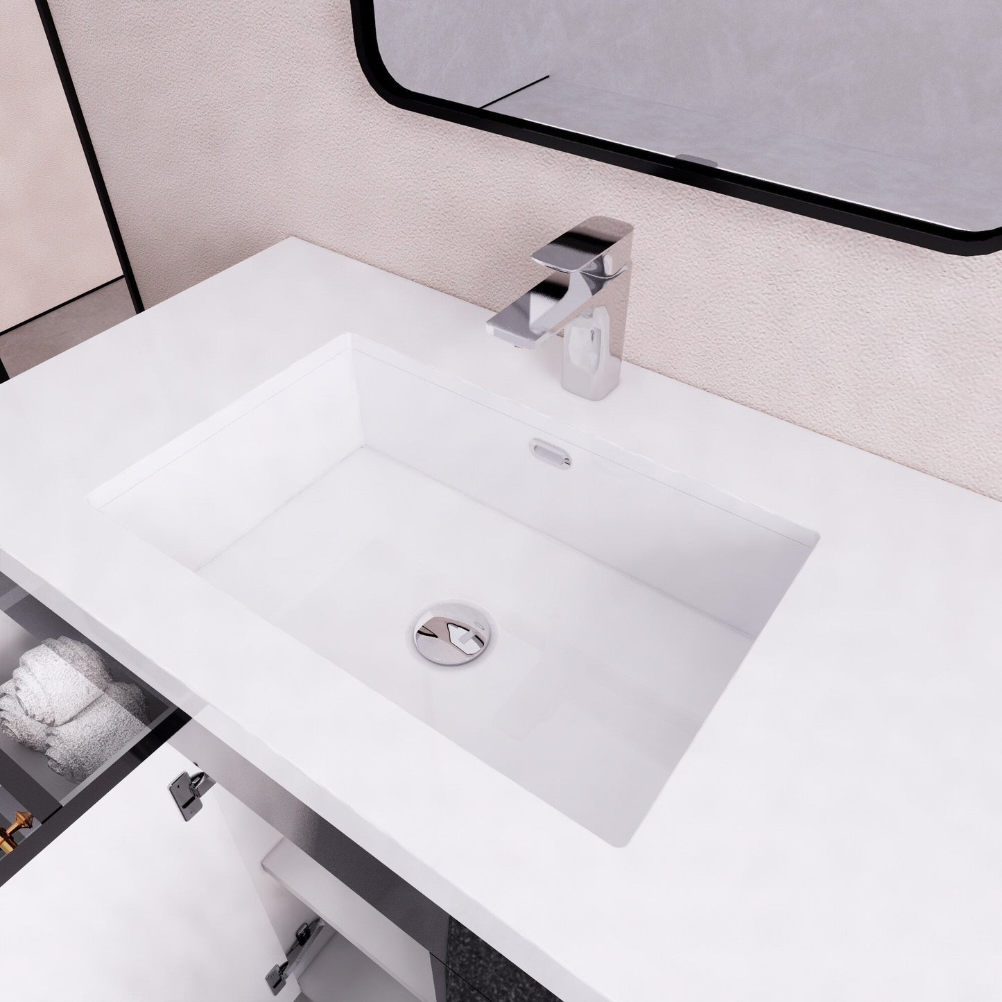 Meuble-lavabo autoportant Eliza 72 po avec double vasque