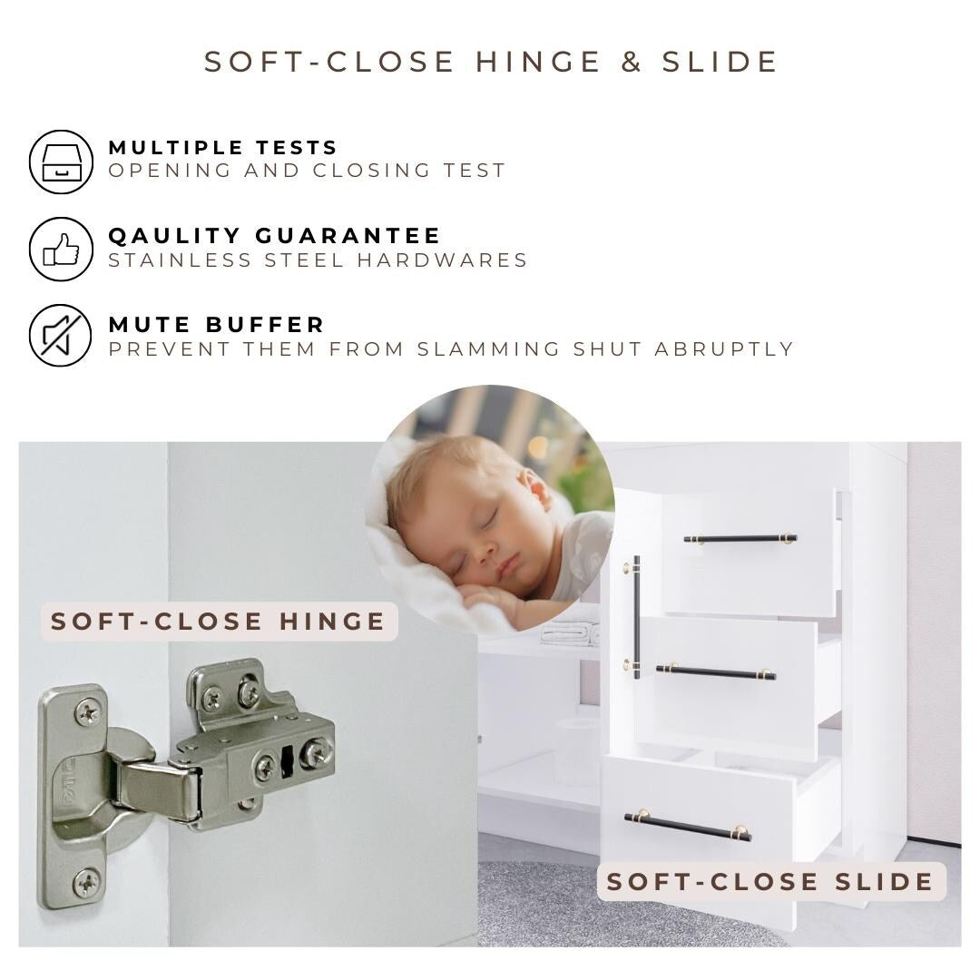 Meuble-lavabo autoportant Eliza 72 po avec double vasque