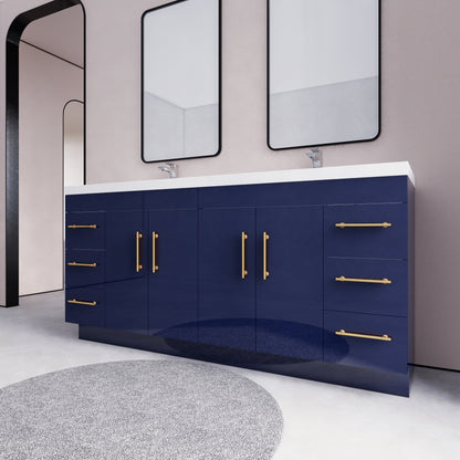 Meuble-lavabo autoportant Eliza 72 po avec double vasque