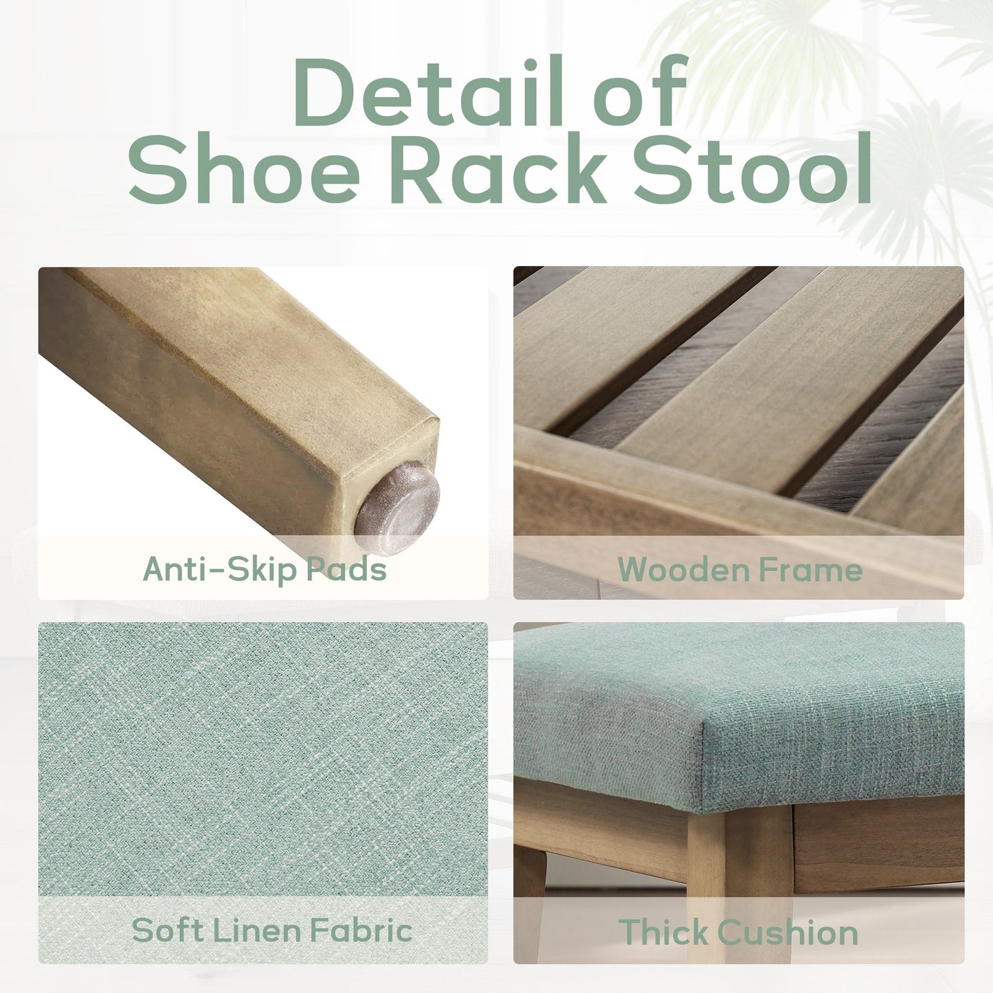 Banc à chaussures d'entrée, banc de rangement, banc rembourré