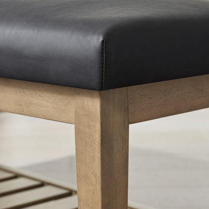 Banc à chaussures d'entrée, banc de rangement, banc rembourré