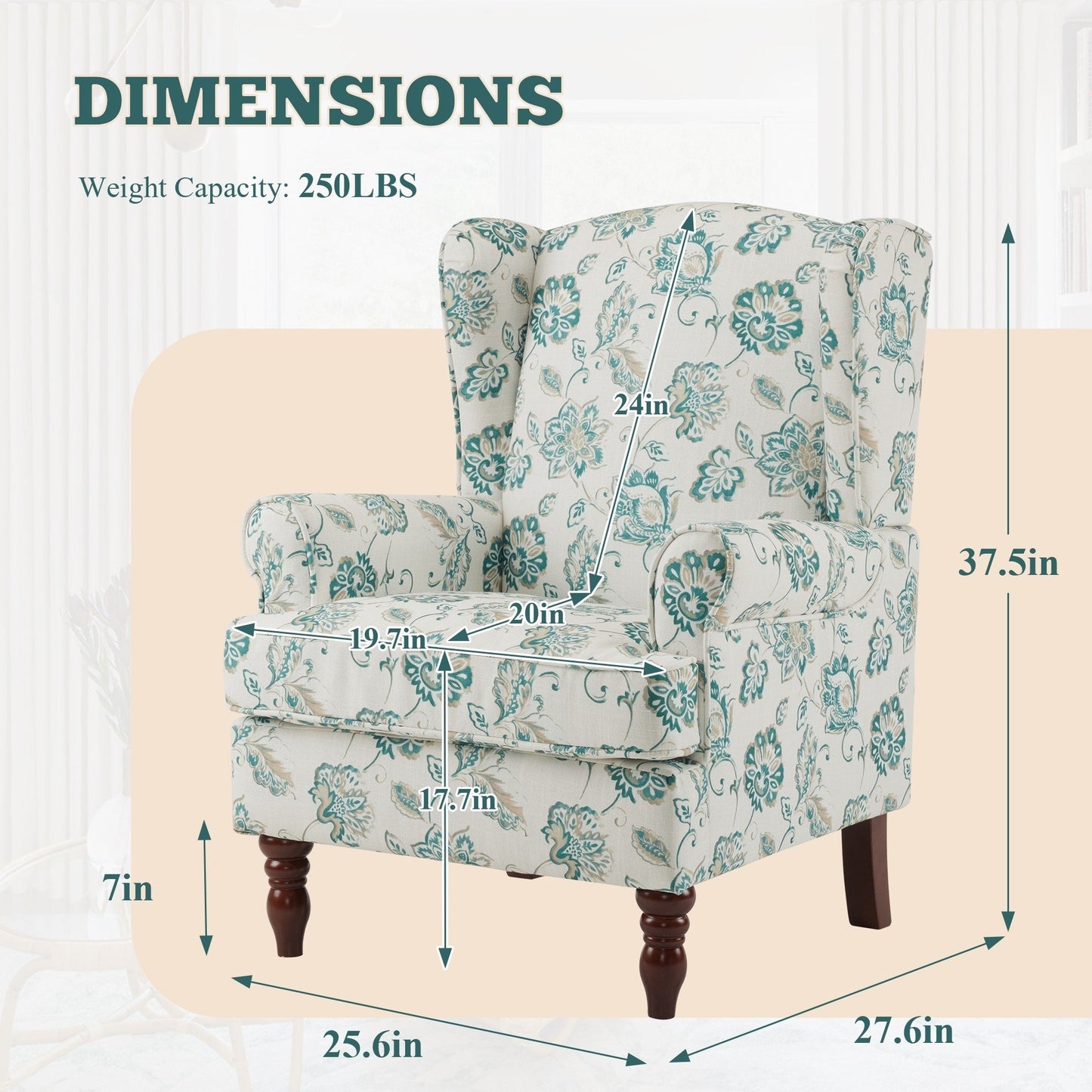 Fauteuil d'appoint moderne Erommy, fauteuil à dossier haut, canapé une place capitonné en tissu avec pieds en bois pour salon