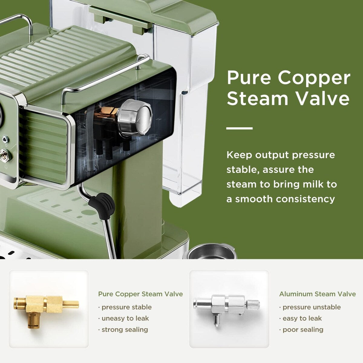 Machine à café expresso avec mousseur à lait et vapeur