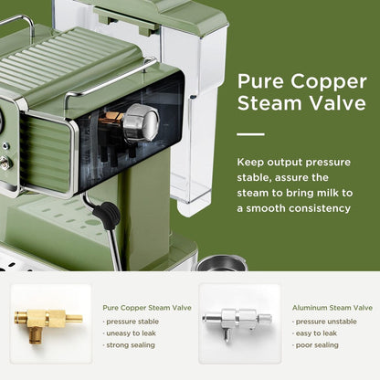 Machine à café expresso avec mousseur à lait et vapeur