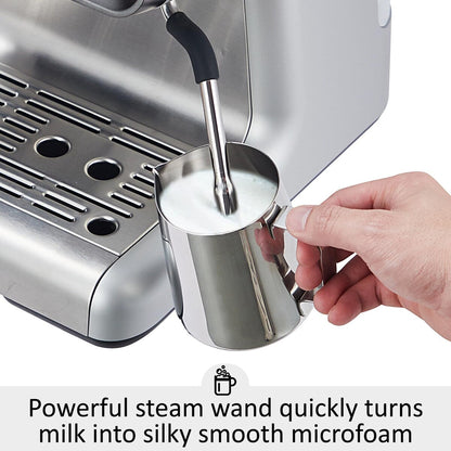 Machine à café expresso avec broyeur intégré et réservoir d'eau de 2,8 L.